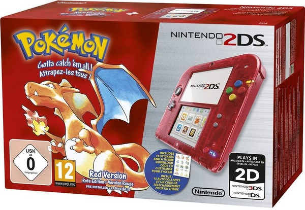 Nintendo 2DS + Pokémon Red Version — vue 1 sur 2