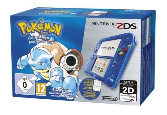 Nintendo 2DS + Pokémon Blue Version — vue 1 sur 2