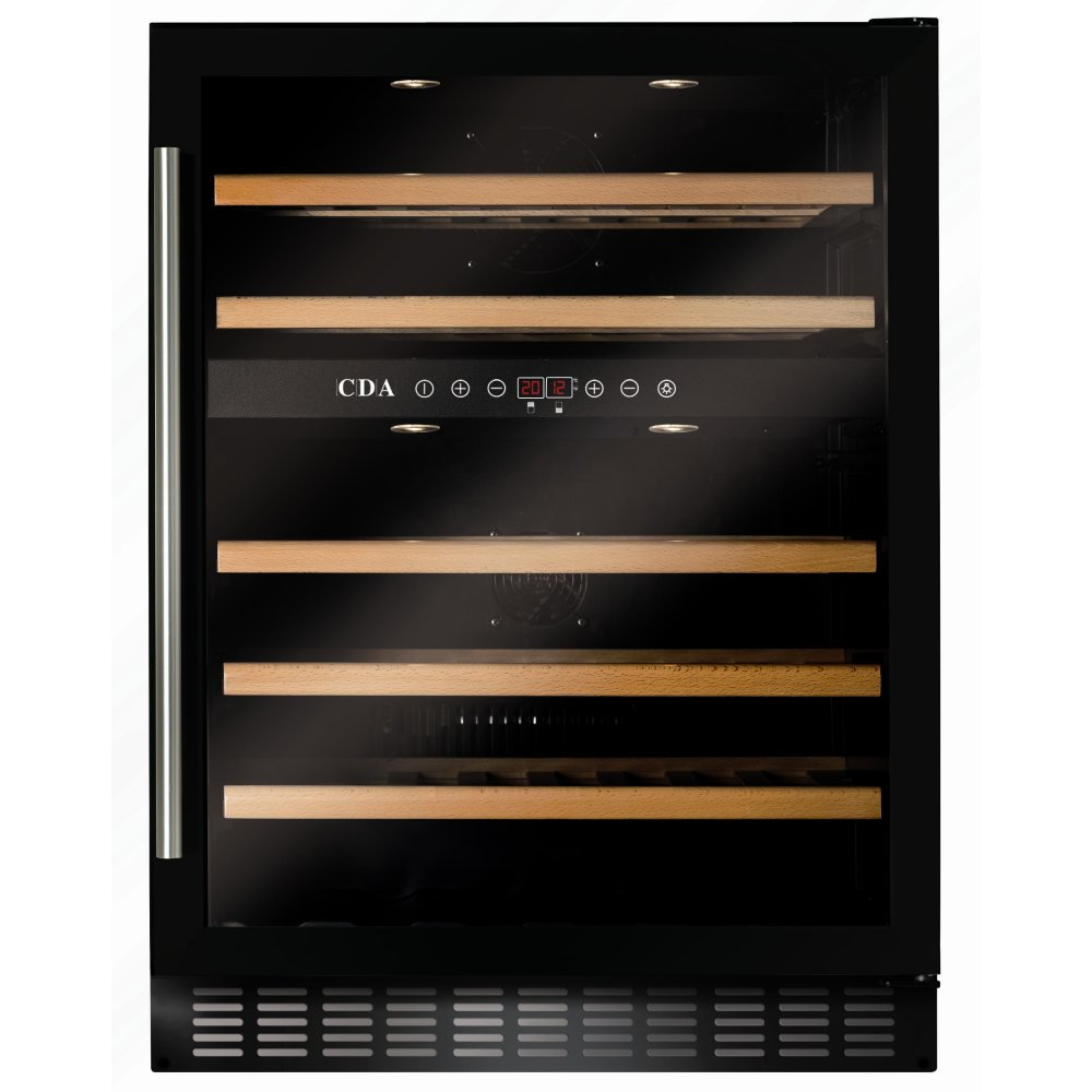 CDA FWC603 Compressor wine cooler Freestanding Black 46 bottle(s)