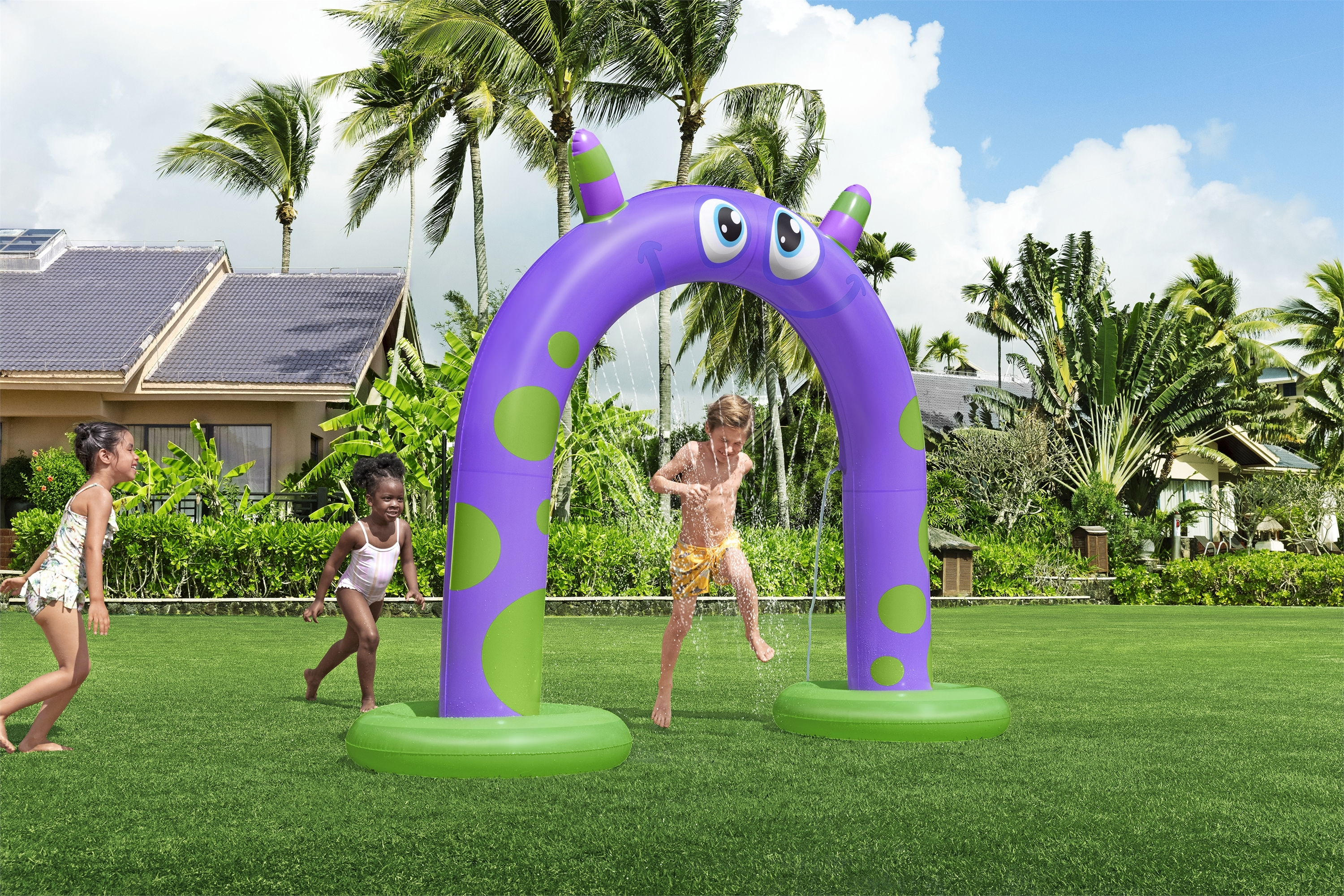 Resim Bestway Jumbo Friendly Monster Şişme Fıskiye 2,44 m x 84 cm x 1,98 m