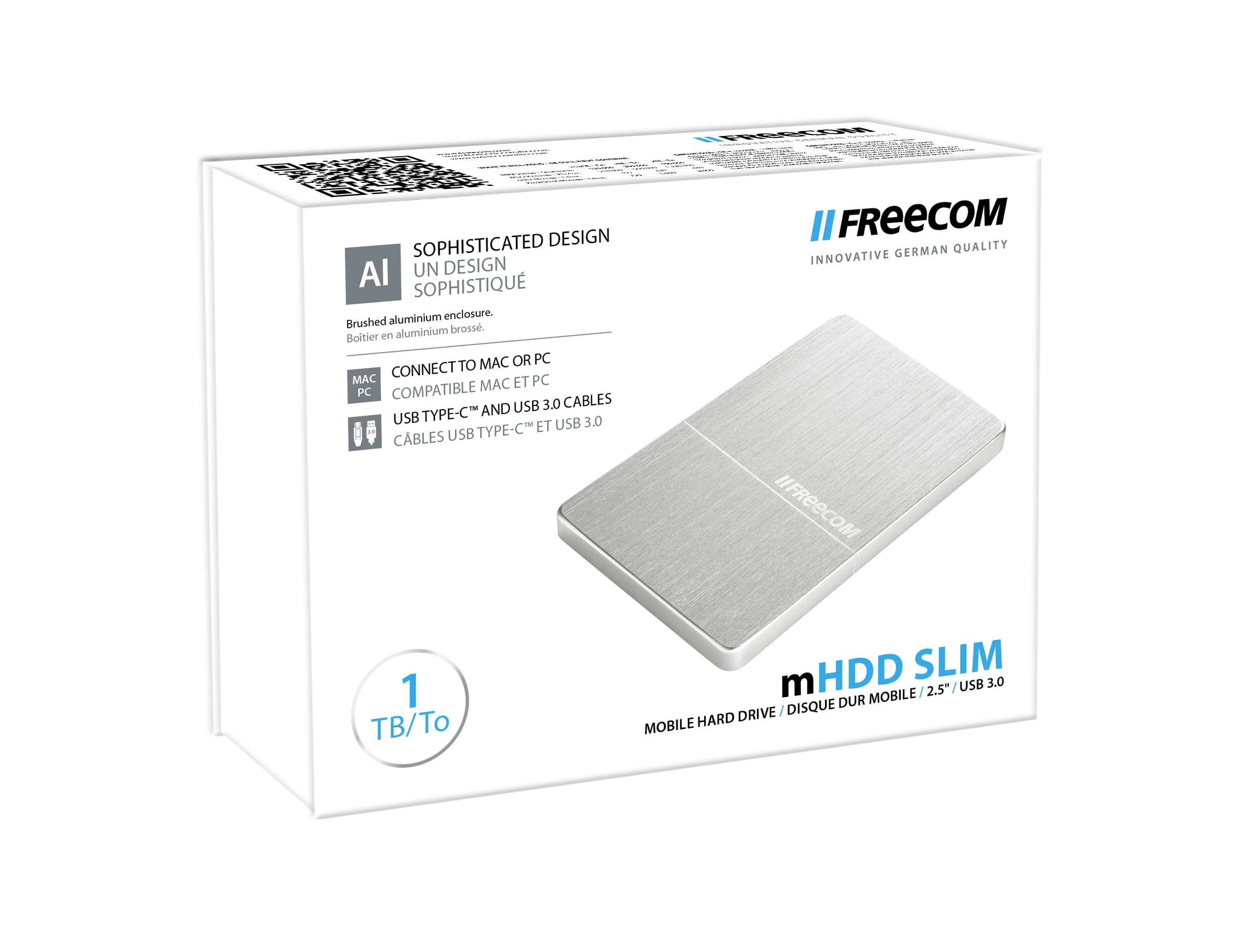 Freecom mHDD Slim external hard drive 1 TB 5400 RPM 2.5″ USB Type-C 3.2 Gen 1 (3.1 Gen 1) Silver image 9