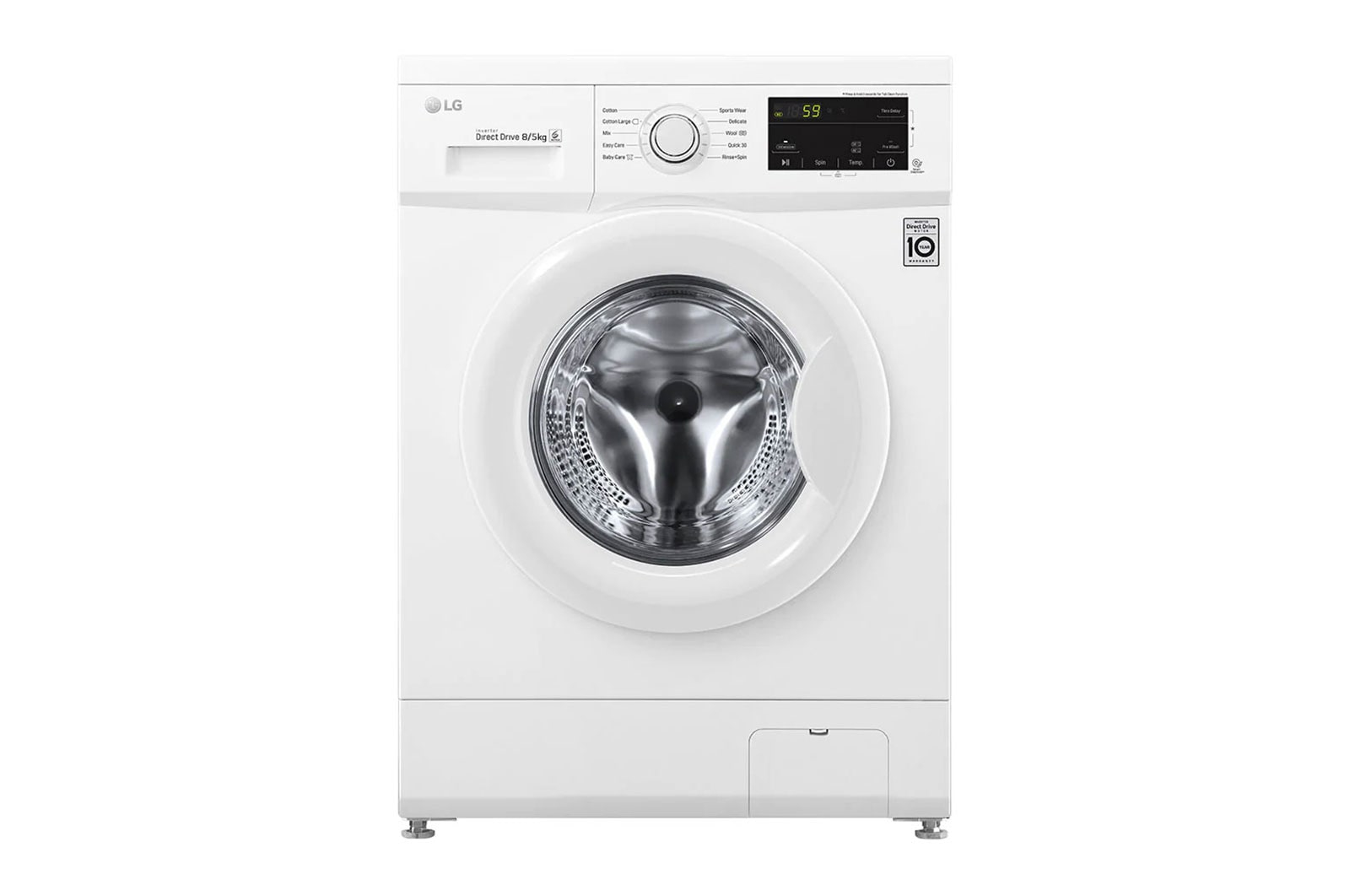 LG F4J3TM5WD washer dryer Freestanding Front-load White