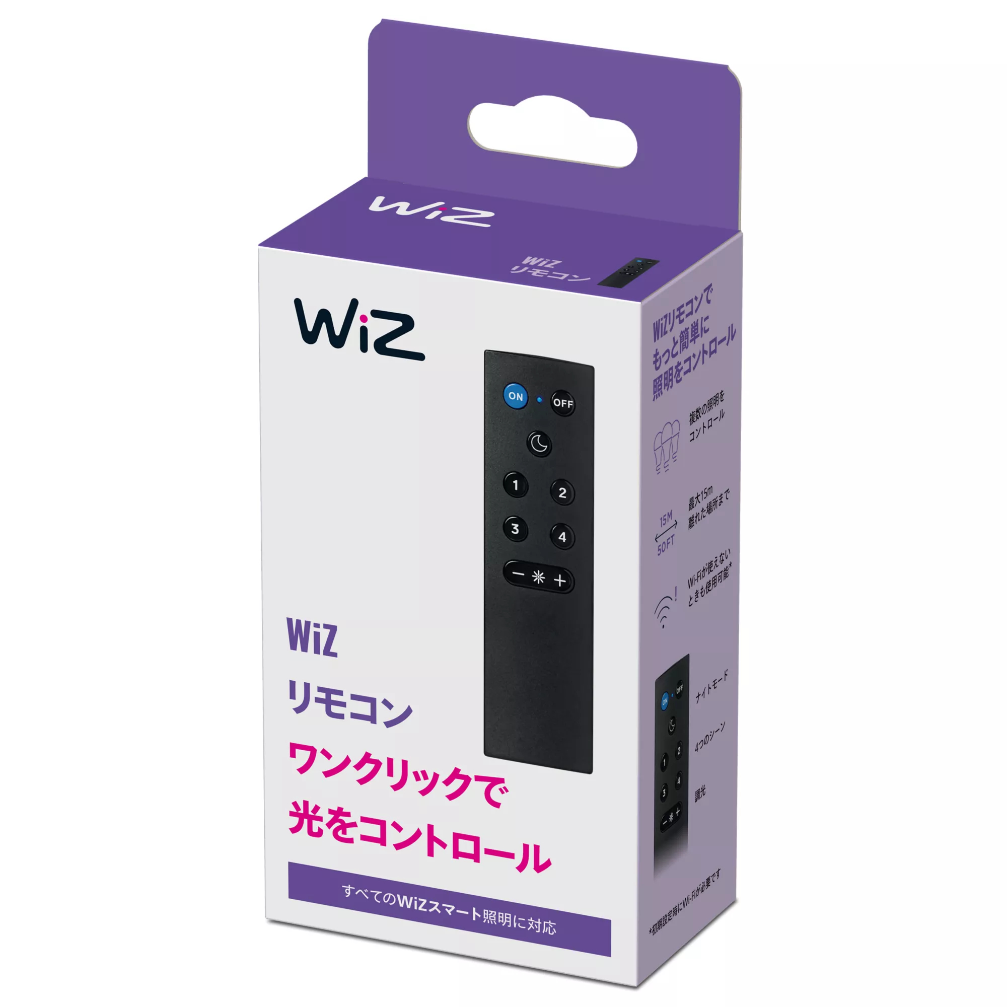 WiZ 8720169071377 remote control Wi-Fi/Bluetooth Lighting Press buttons – image 4
