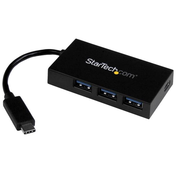 StarTech.com Hub USB 3.0 a 4 porte con USB-C - Comprende Adattatore di alimentazione - Ricarica Rapida - Hub USB C Type-C Tipo C - Hub - 3 x SuperSpeed USB 3.0 + 1 x USB 3.1 - desktop - per P/N: CFASTRWU3C, SDMSDRWU3AC, TB3DK2DPPD, TB3DK2DPPDUE, TB3DKDPMAW, TB3DKDPMAWUE