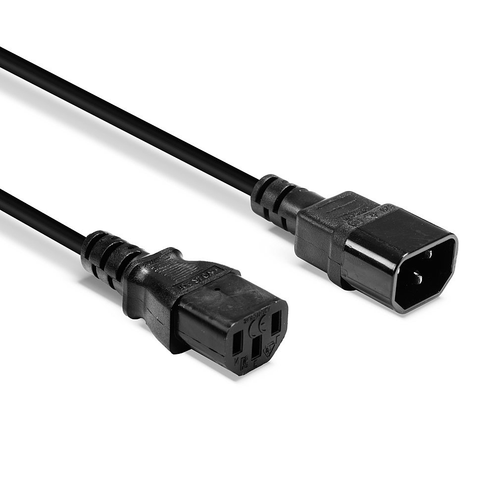 LINDY IEC-Netzkabel C14 an IEC C13 1m Stromkabel