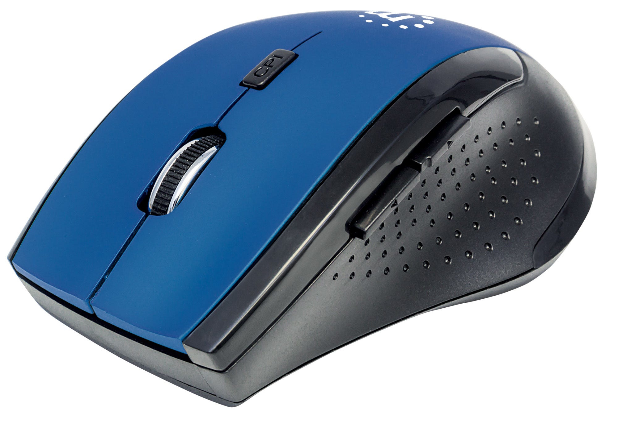 Manhattan Curve Wireless Mouse (Clearance Pricing), Blue/Black, Adjustable DPI (800, 1200 or 1600dpi) – image 1