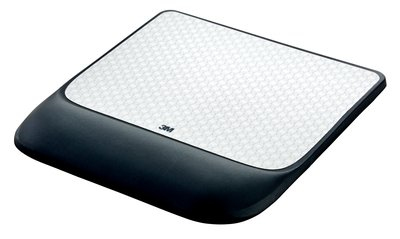 3M PRECISE MOUSE PAD WITH GEL WRIST REST, MW85B, BATTERY SAVING DESIGN, GEL COMF