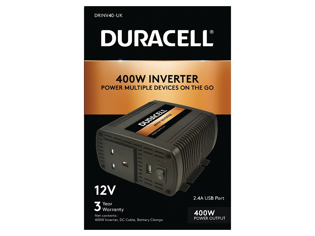 Duracell 400W Single UK Socket Inverter – image 1