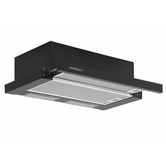 Rosieres RHT6300/1LPN cooker hood Semi built-in (pull out) Black 108 m³/h