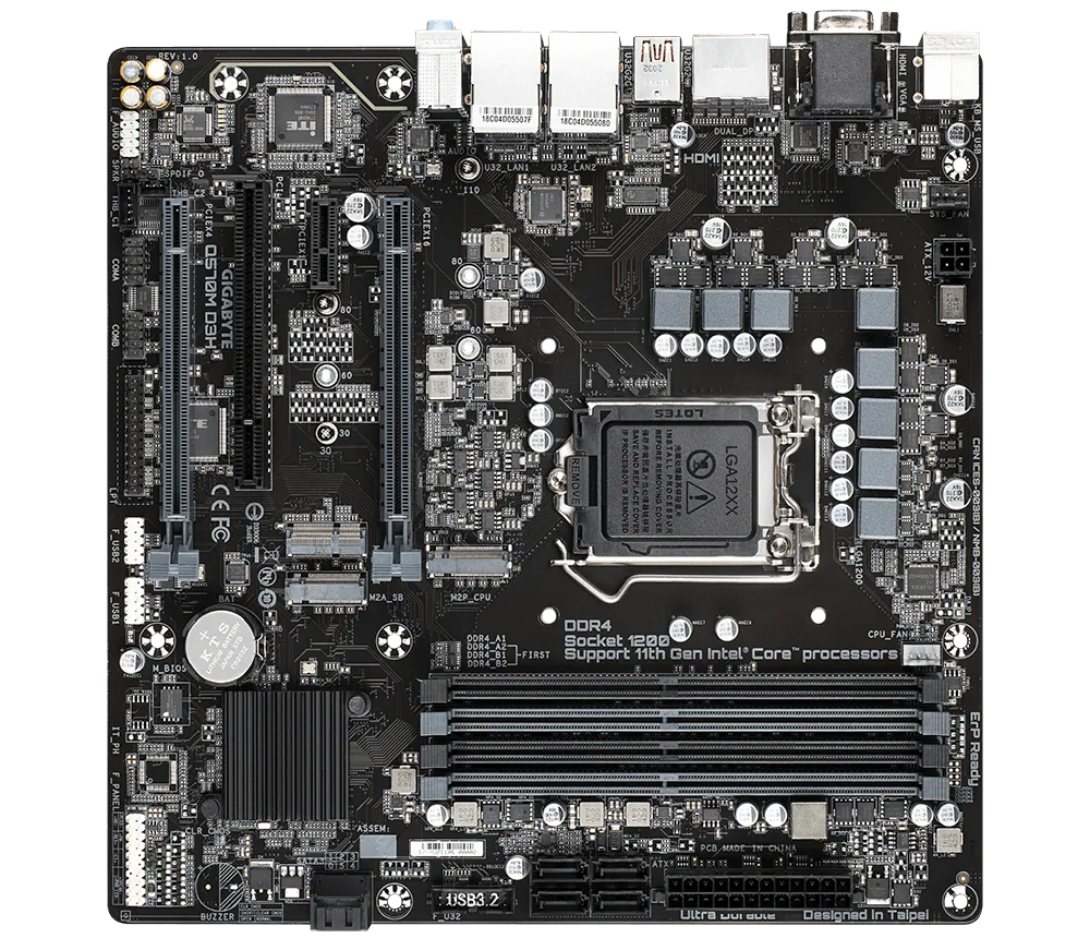 GIGABYTE GA-Q570M-D3H motherboard Intel Q570 Express LGA 1200 (Socket H5) micro ATX – image 2