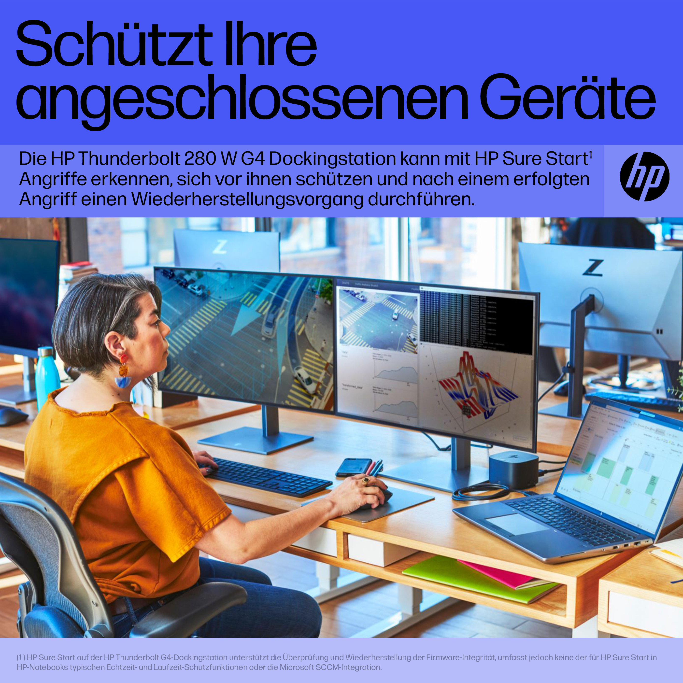 HP Thunderbolt Dock 280W G4 w/Combo Cable. Connectivity technology: Wired, Host interface: Thunderbolt 4. Product colour: 