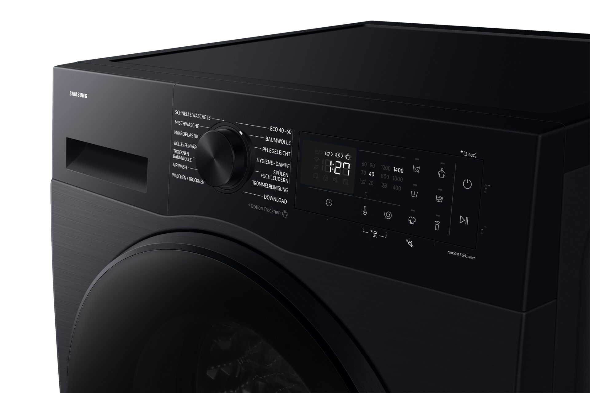 Samsung WD90DG5B15BB washer dryer Freestanding Front-load Black – image 8