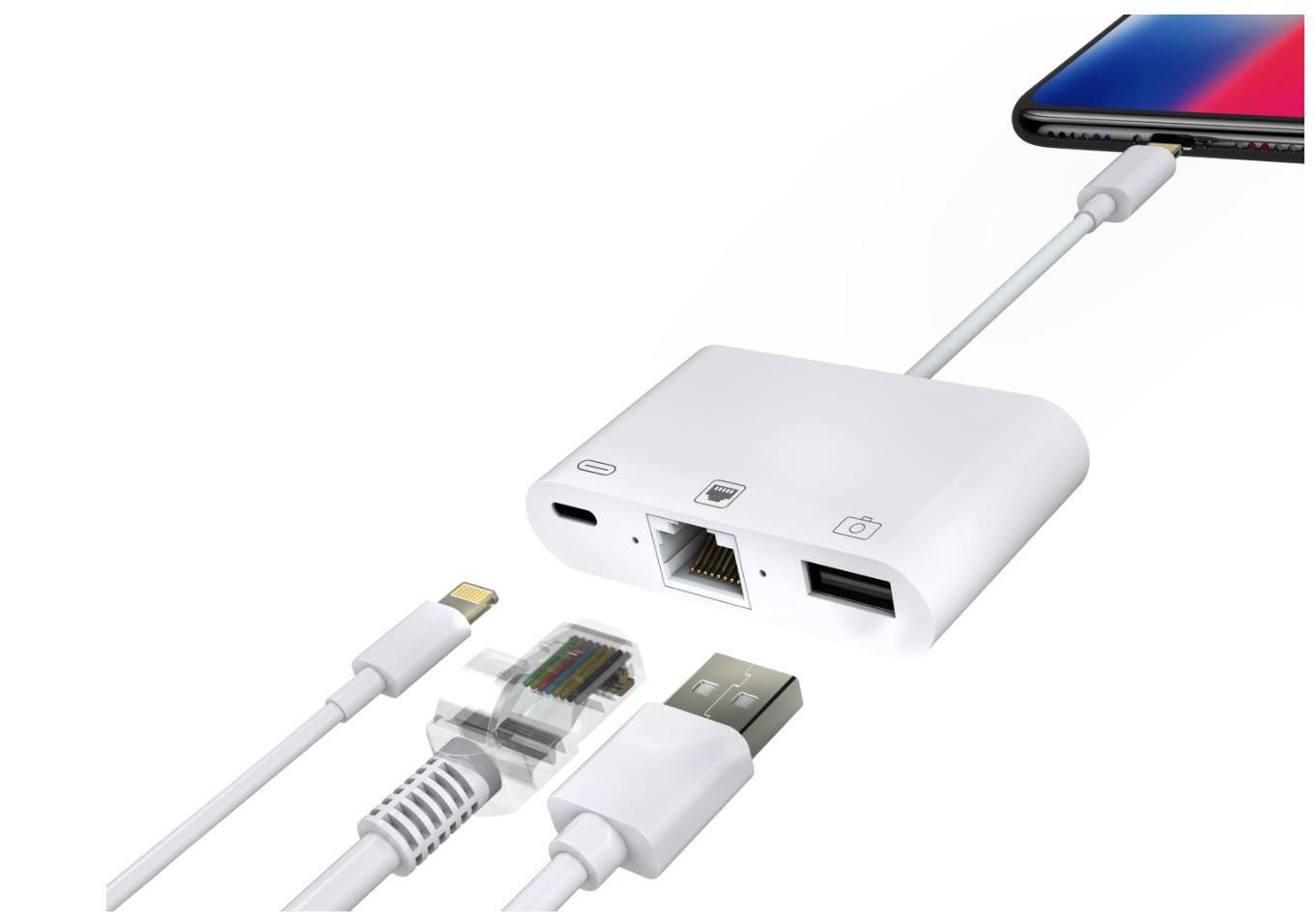 Microconnect LIGHT-HUB2 laptop dock/port replicator White – image 2