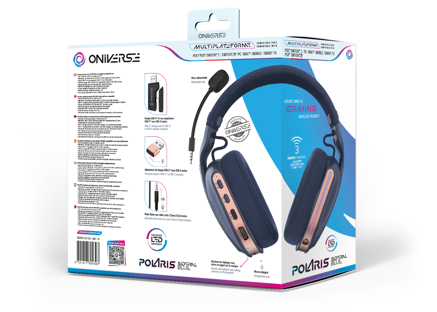 Oniverse Wireless Gaming Headset Polaris - Sideral Blue (Multiplatform) – image 6