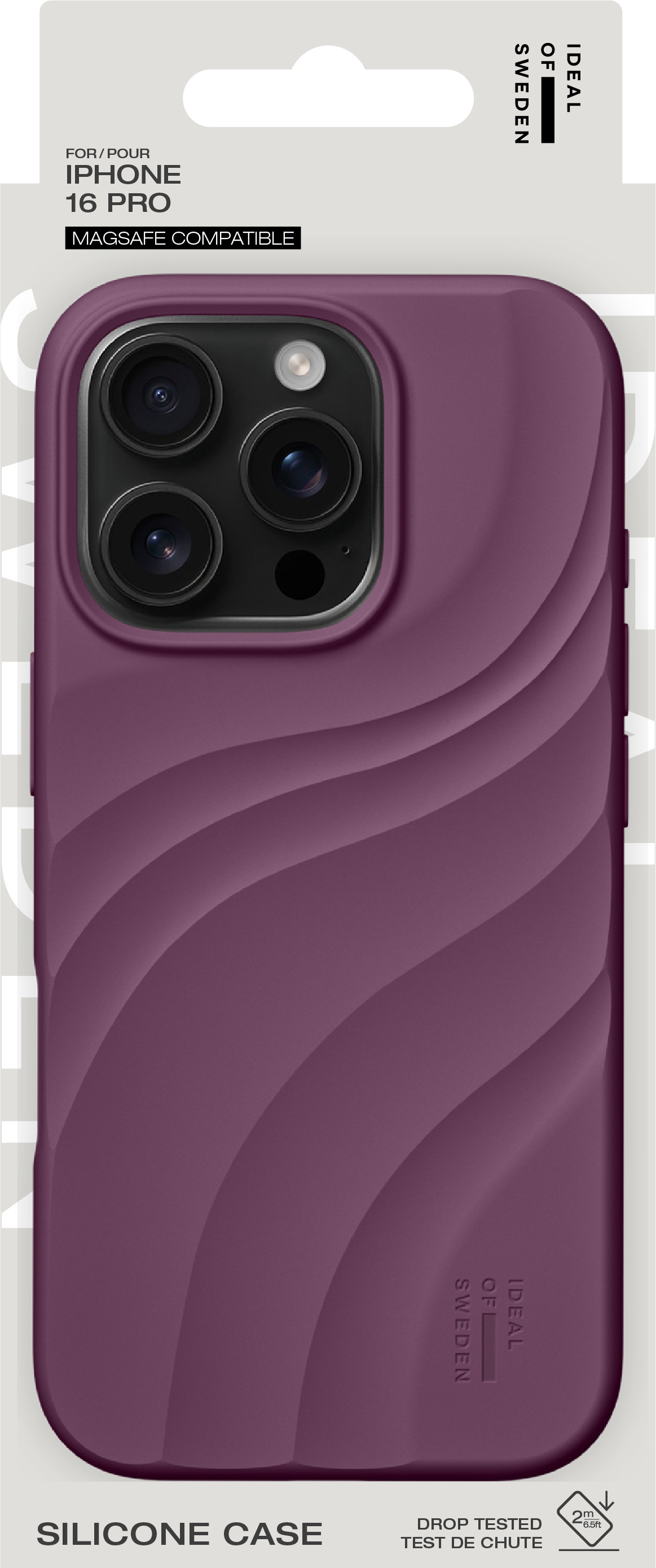 iDeal of Sweden Soft Swirl Silicone Case MagSafe iPhone 16 Pro Velvet Plum – image 5