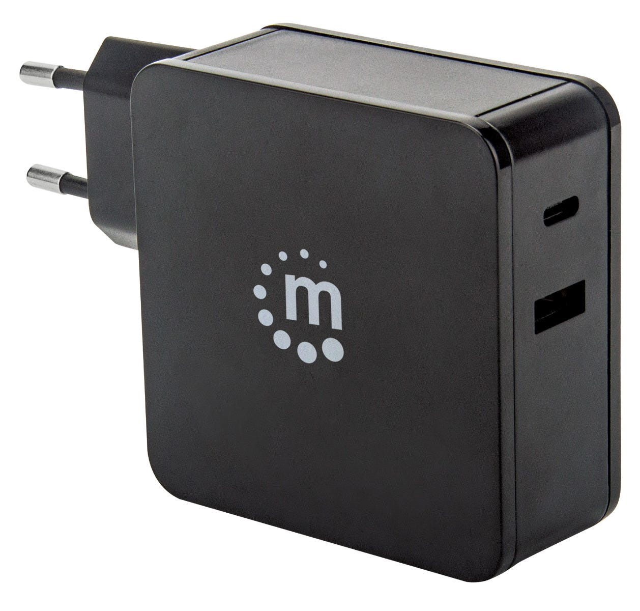 Manhattan Wall/Power Charger (Euro 2-pin), USB-C and USB-A ports, USB-C Output: – image 2