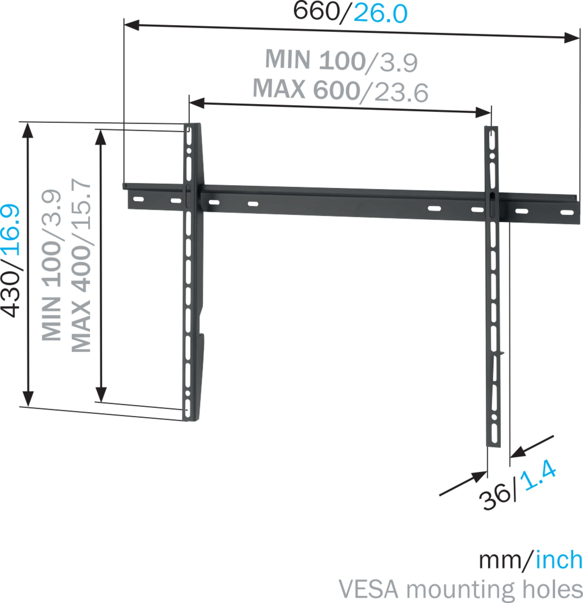 Vogel's MNT 300. WALL MOUNT FLAT WALL – image 2