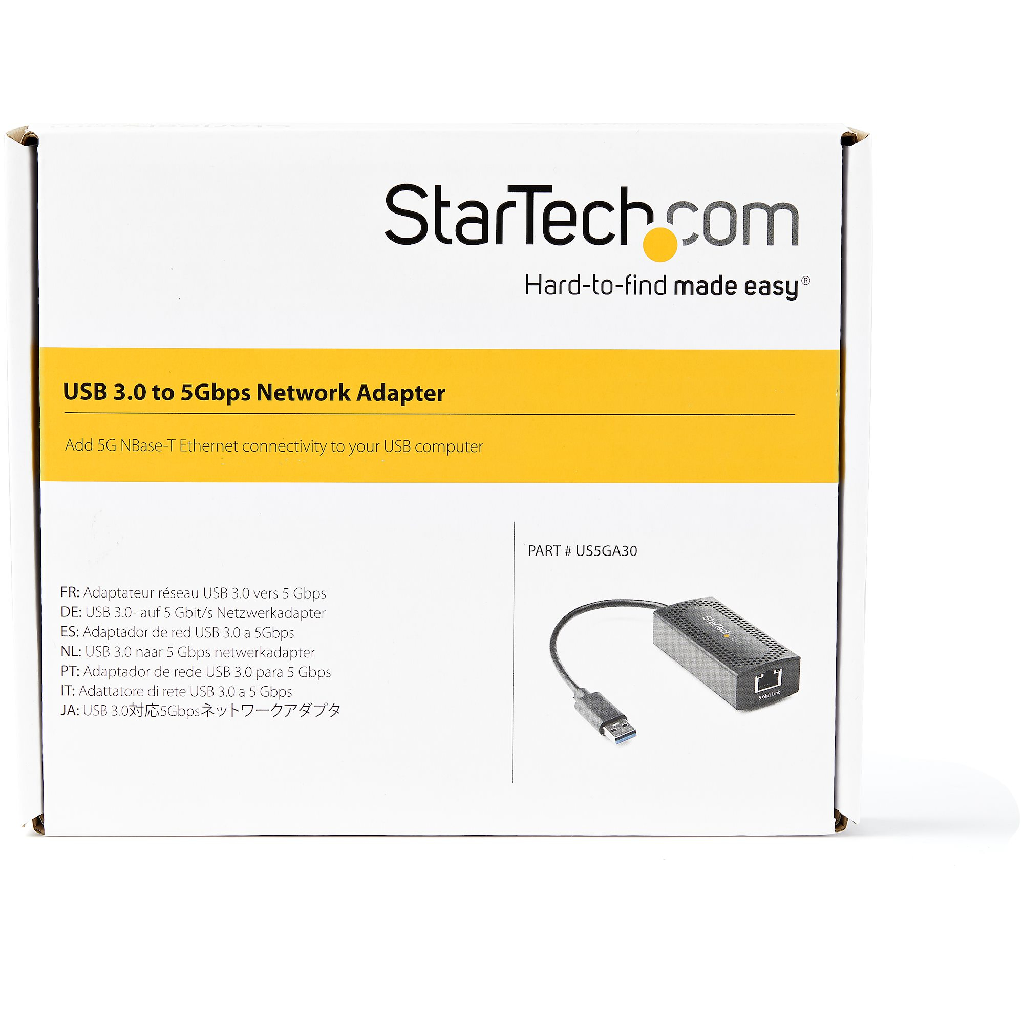 StarTech.com 5GbE USB A to Ethernet Adapter - NBASE-T NIC - USB 3.0 Type A 2.5 GbE /5 GbE Multi Speed Gigabit Network - USB 3.1 Laptop to RJ45/LAN - SurfaceBook – image 3