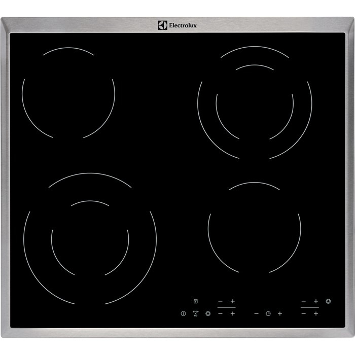 Electrolux EHF6342XOK hob Black Built-in Ceramic hob 4 zone(s)