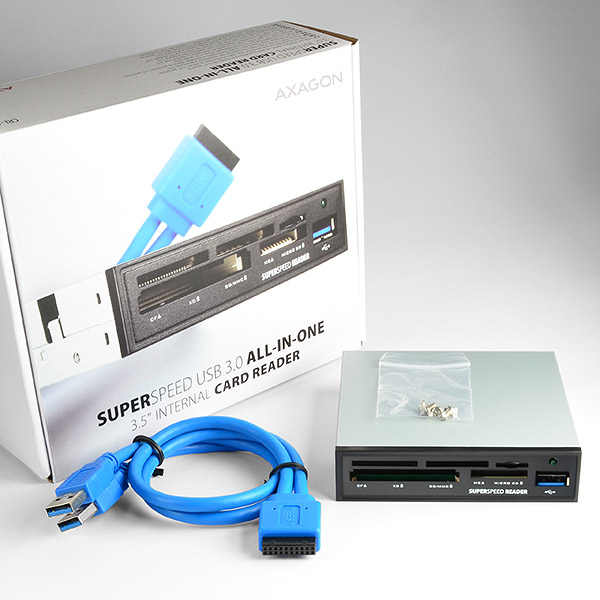 Axagon CRI-S3 card reader USB 3.2 Gen 1 (3.1 Gen 1) Internal Black, Grey – image 5