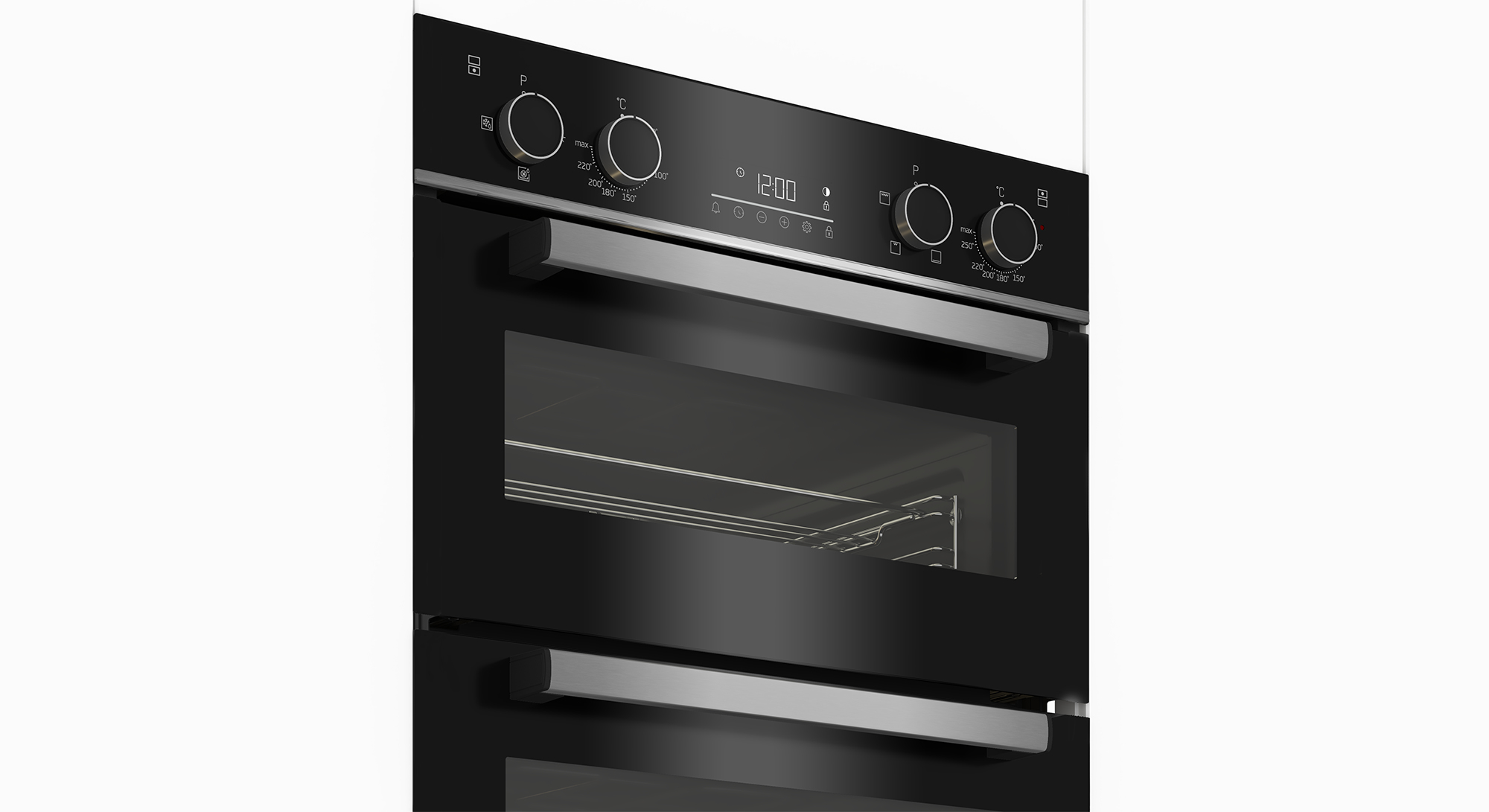 Beko BBDQF24300B 90cm Built-In Double Fan Oven with Touch Control LED Timer – image 2