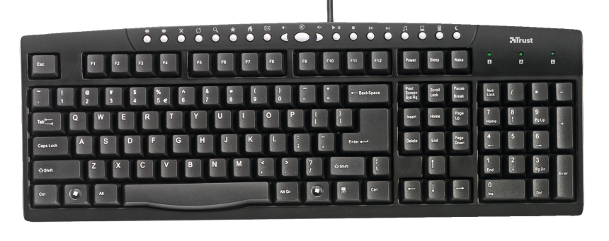 Trust 16104 keyboard USB Turkish Black – image 2