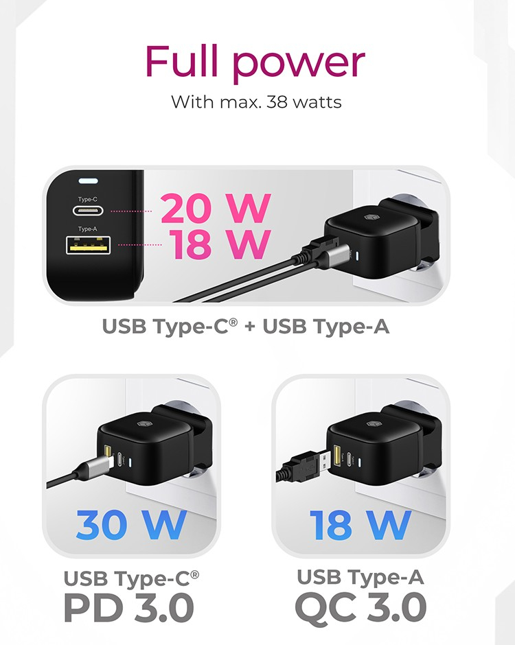 ICY BOX 2-port wall charger with USB Power Delivery – image 5