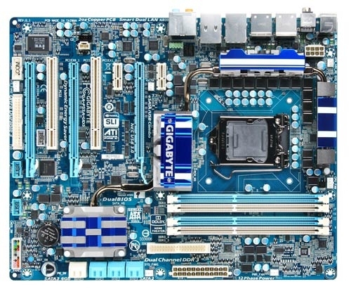 GIGABYTE GA-P55A-UD5 motherboard Intel® P55 LGA 1156 (Socket H) ATX – image 1