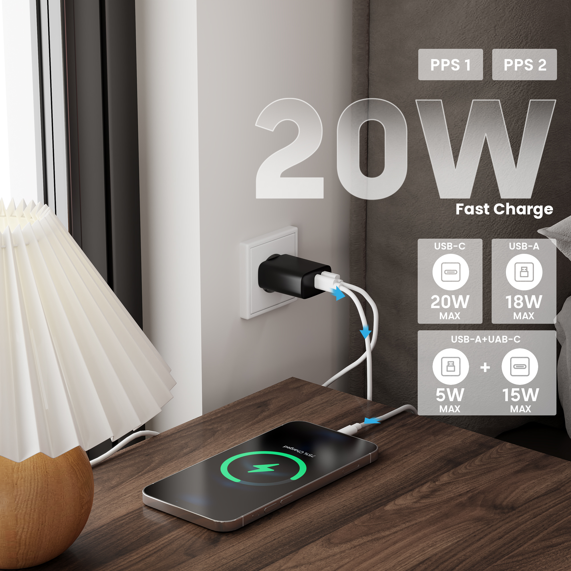 Ewent EW1319 mobile device charger Universal Black AC Fast charging Indoor – image 4