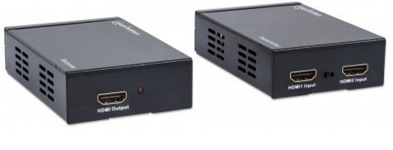 Manhattan 207393 AV extender AV transmitter & receiver Black – image 2