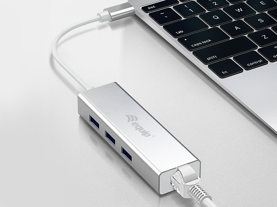 Equip USB-C to 3-port USB 3.0 Hubs with Gigabit adapter – image 8