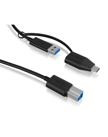 ICY BOX IB-CB032 USB кабель USB 3.2 Gen 1 (3.1 Gen 1) 1 m USB B USB A 5 Gbit/s Черный