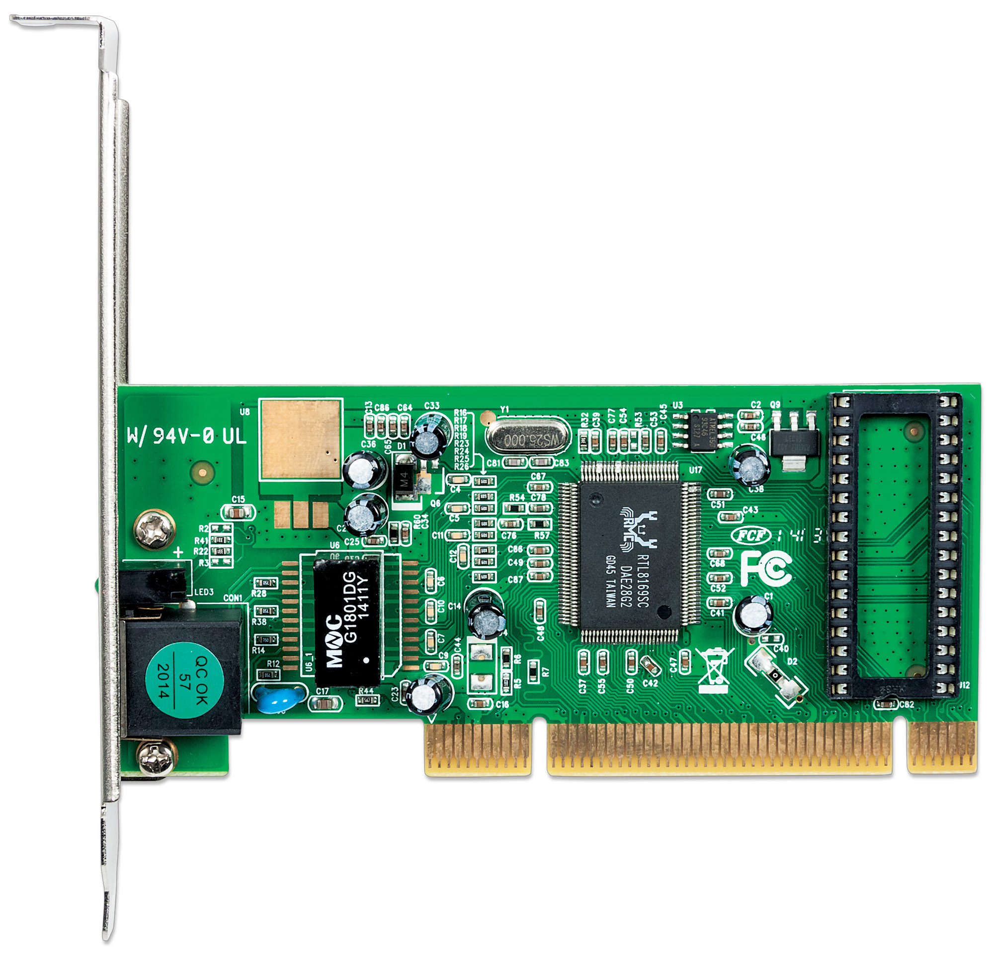 Intellinet Gigabit PCI Network Card, 32-bit 10/100/1000 Mbps Ethernet LAN, RJ45, PCI Card – image 3