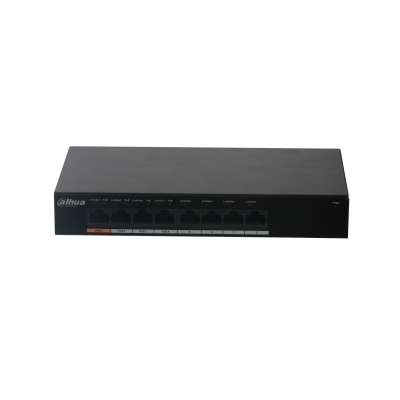 Dahua Technology PFS3008-8GT-60 network switch Unmanaged L2 Gigabit Ethernet (10/100/1000) Power over Ethernet (PoE) Black