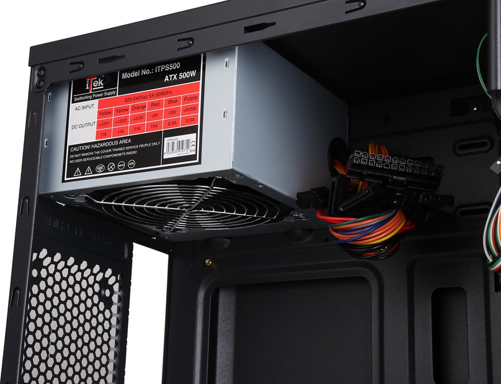 itek ITOCWST02 computer case Midi Tower Black 500 W image 7