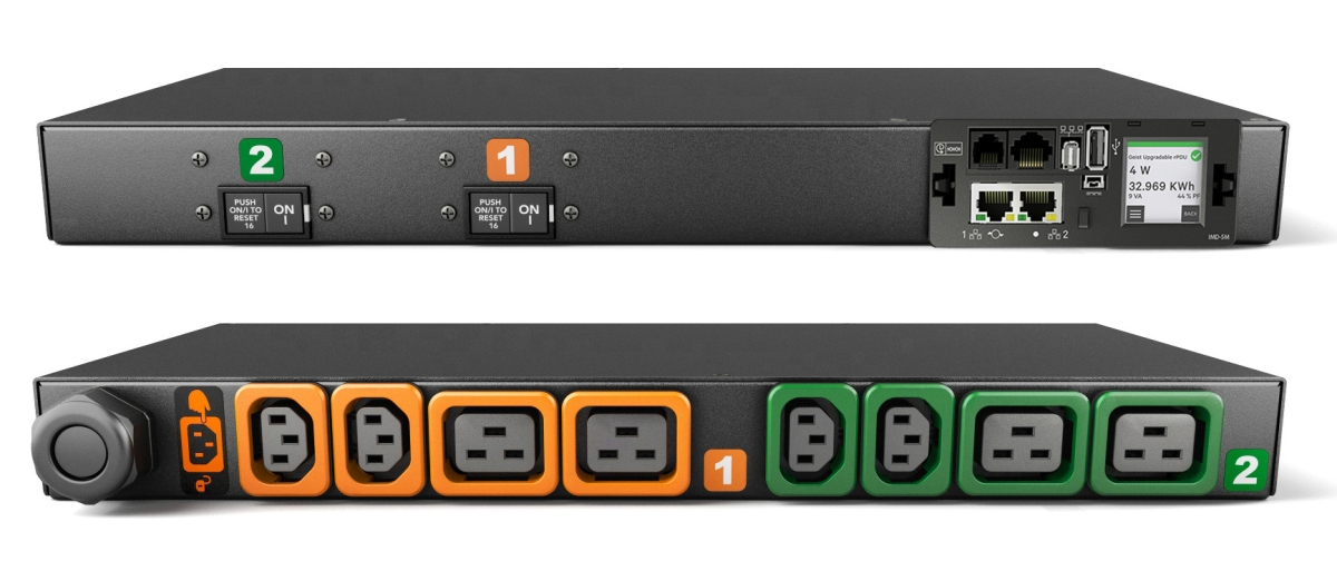 Vertiv Geist MG05M1R1-08P443-3PS6B2H10-S power distribution unit (PDU) 8 AC outlet(s) 0U Black