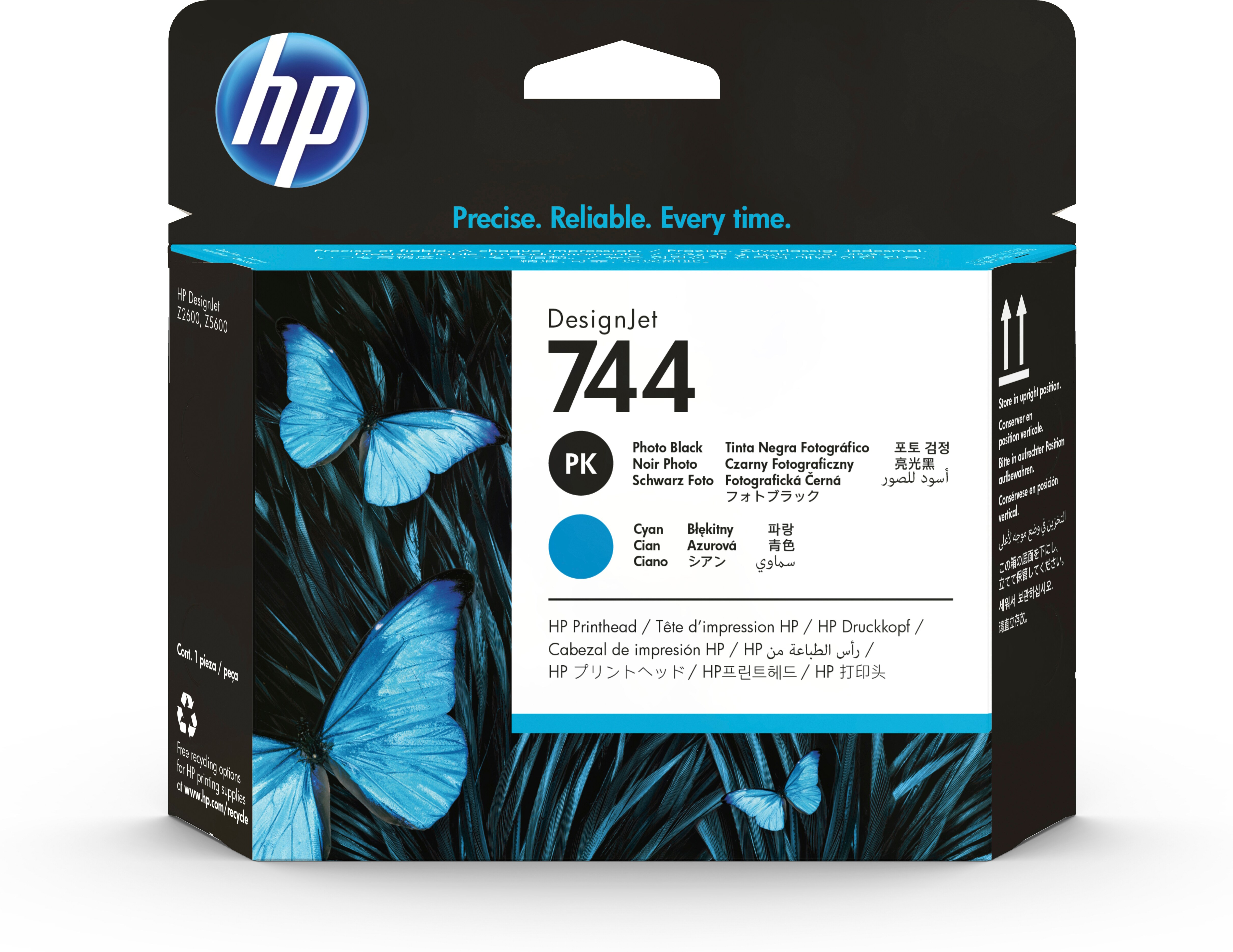 Cabezal de Impresión HP 744 - Negro Fotográfico - Cian - Original - (F9J86A) - F9J86A