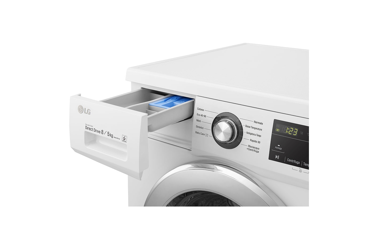LG F4J3TM5WE washer dryer Freestanding Front-load White – image 5