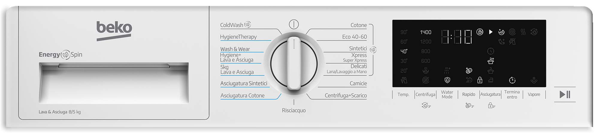 Beko WDI85DAW_IT washer dryer Built-in Front-load White – image 7