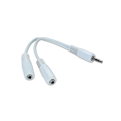 iggual PSICCA-415W audiokaapeli 0,1 m 2x 3.5mm 3.5mm Valkoinen