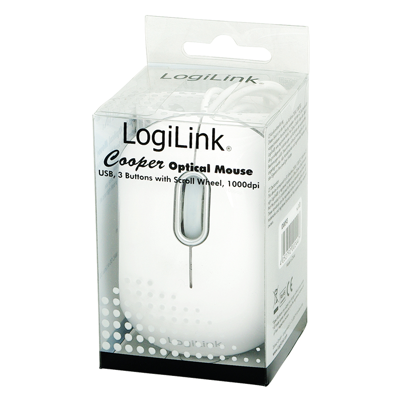 LogiLink ID0093A mouse Office Ambidextrous USB Type-A Optical 1000 DPI – image 2