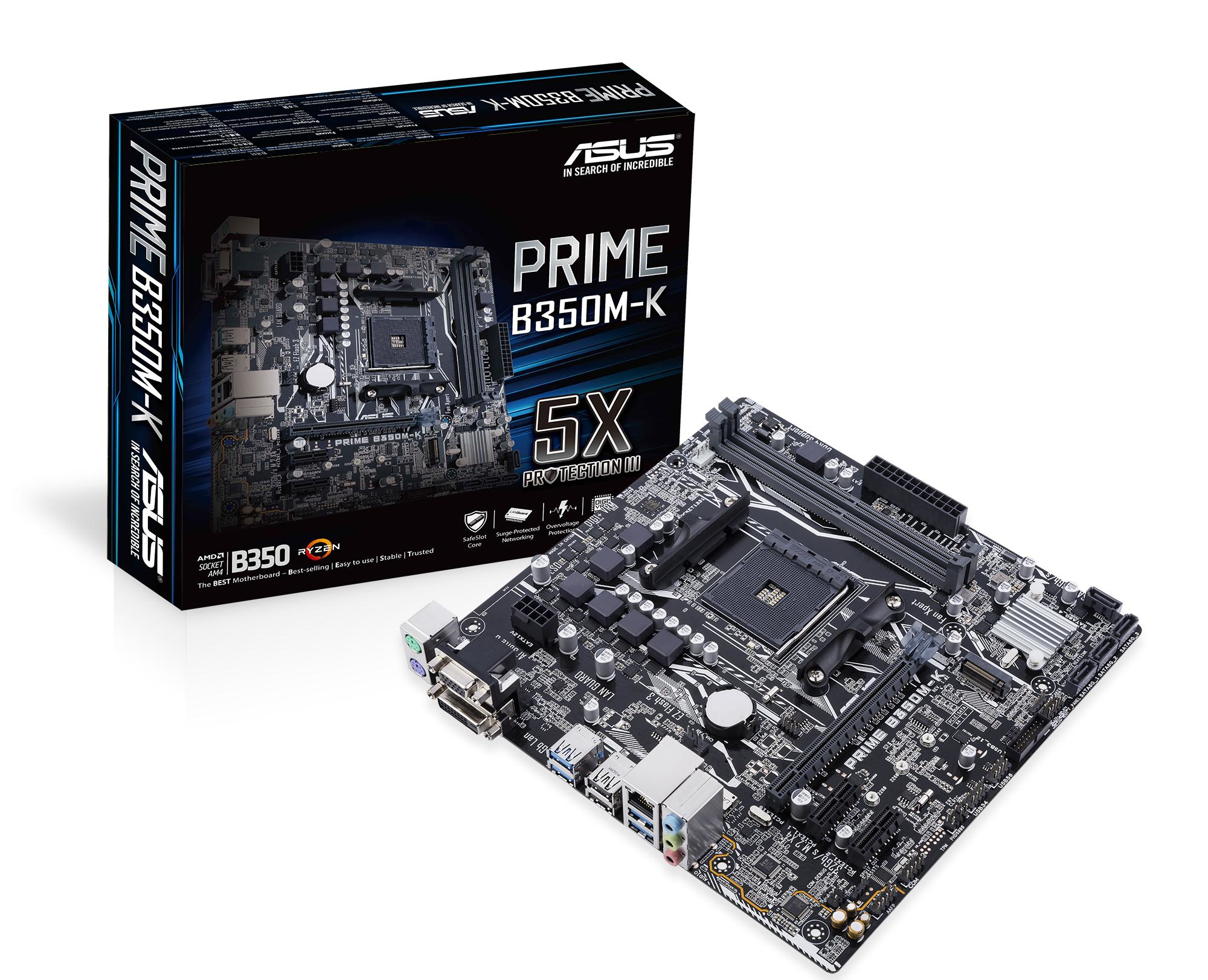 ASUS B350M-K AMD B350 Socket AM4 micro ATX
