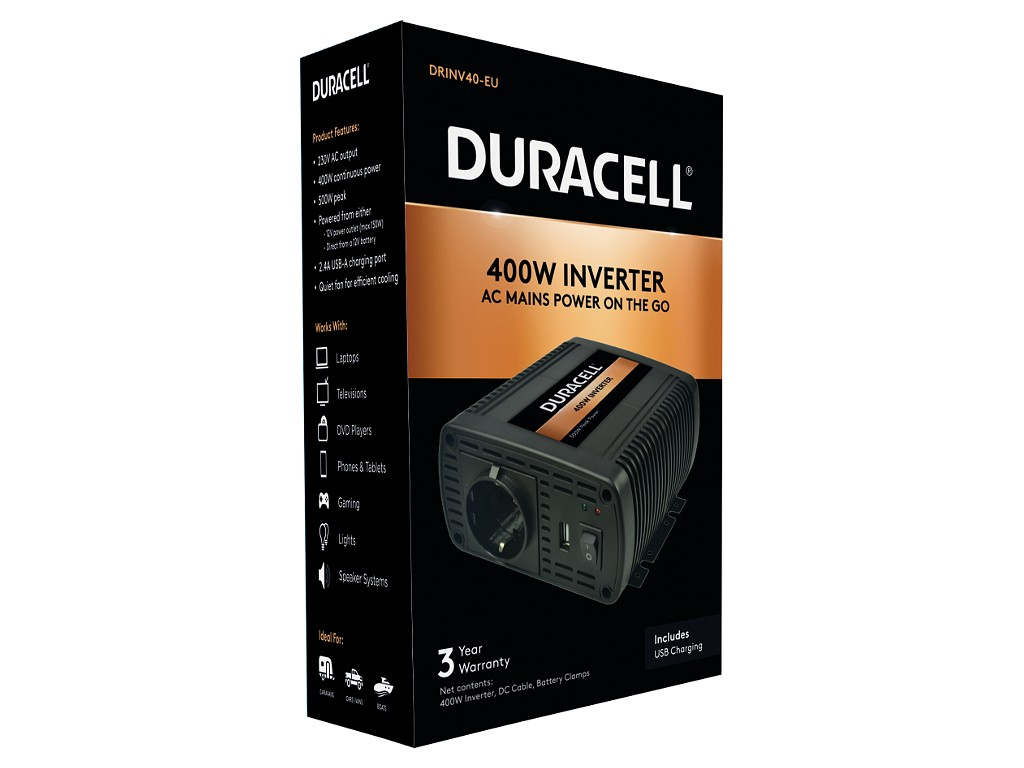 Duracell 400W Single EU Socket Inverter – image 5