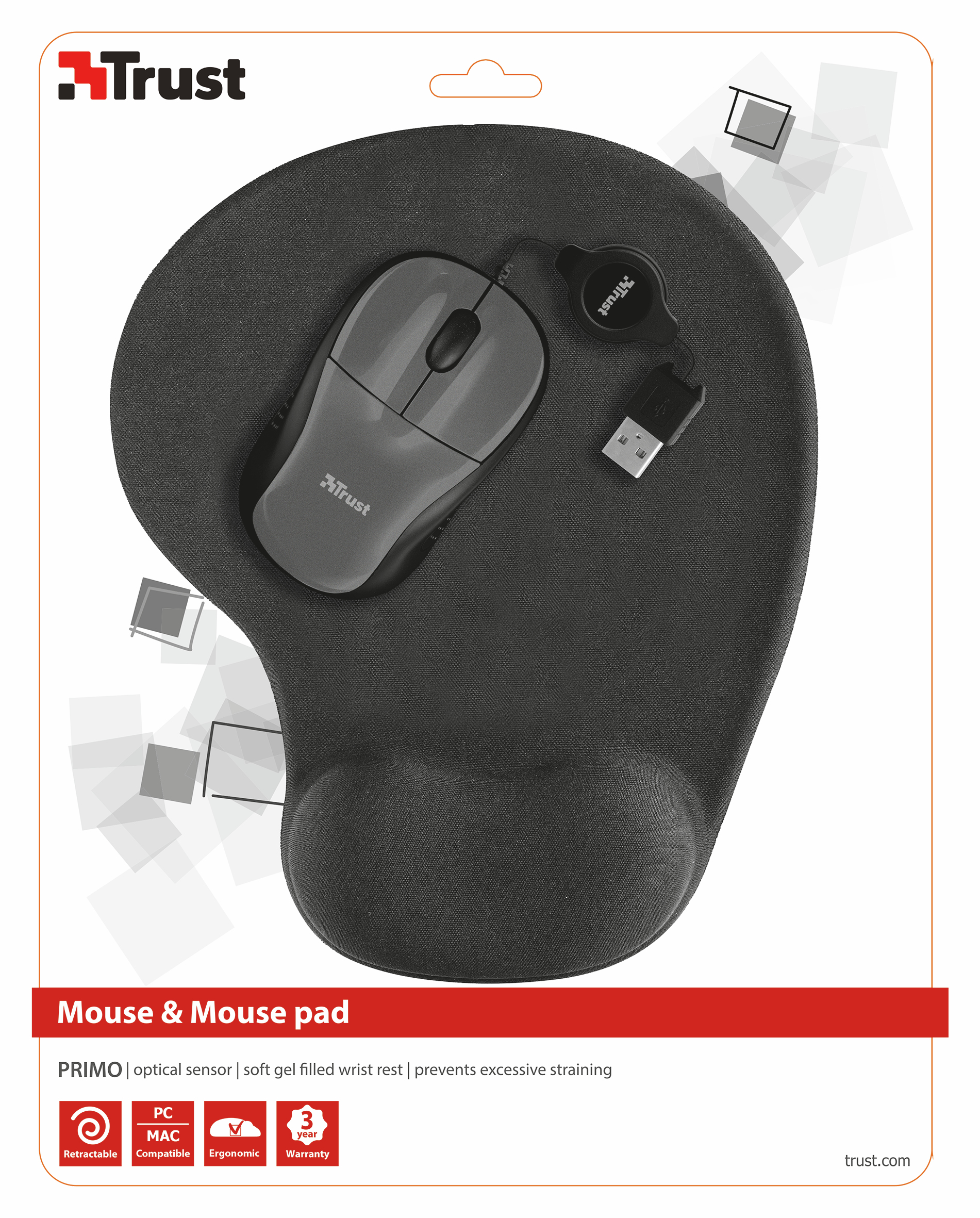 Trust 20424 mouse Ambidextrous USB Type-A Optical 1000 DPI – image 6