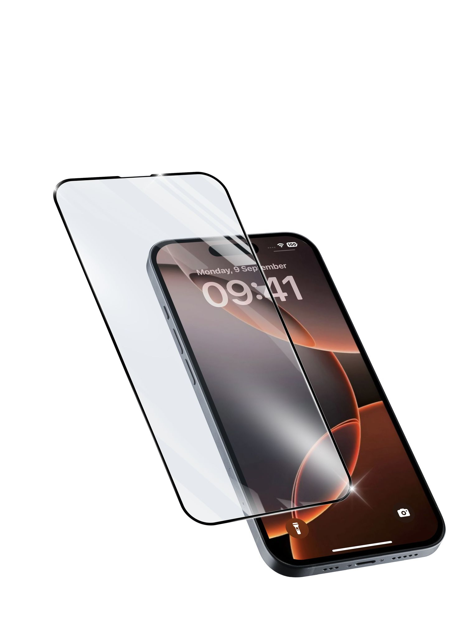 Protector pantalla - CellularLine TEMPGCAPIPH16PROK, Para Apple iPhone 16 PRO, Vidrio templado, Transparente