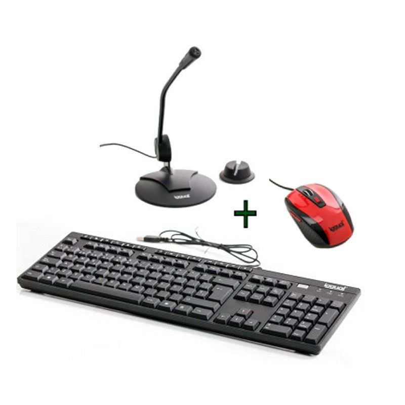 iggual KITIGGUALTRM keyboard Mouse included Gaming USB Spanish Black