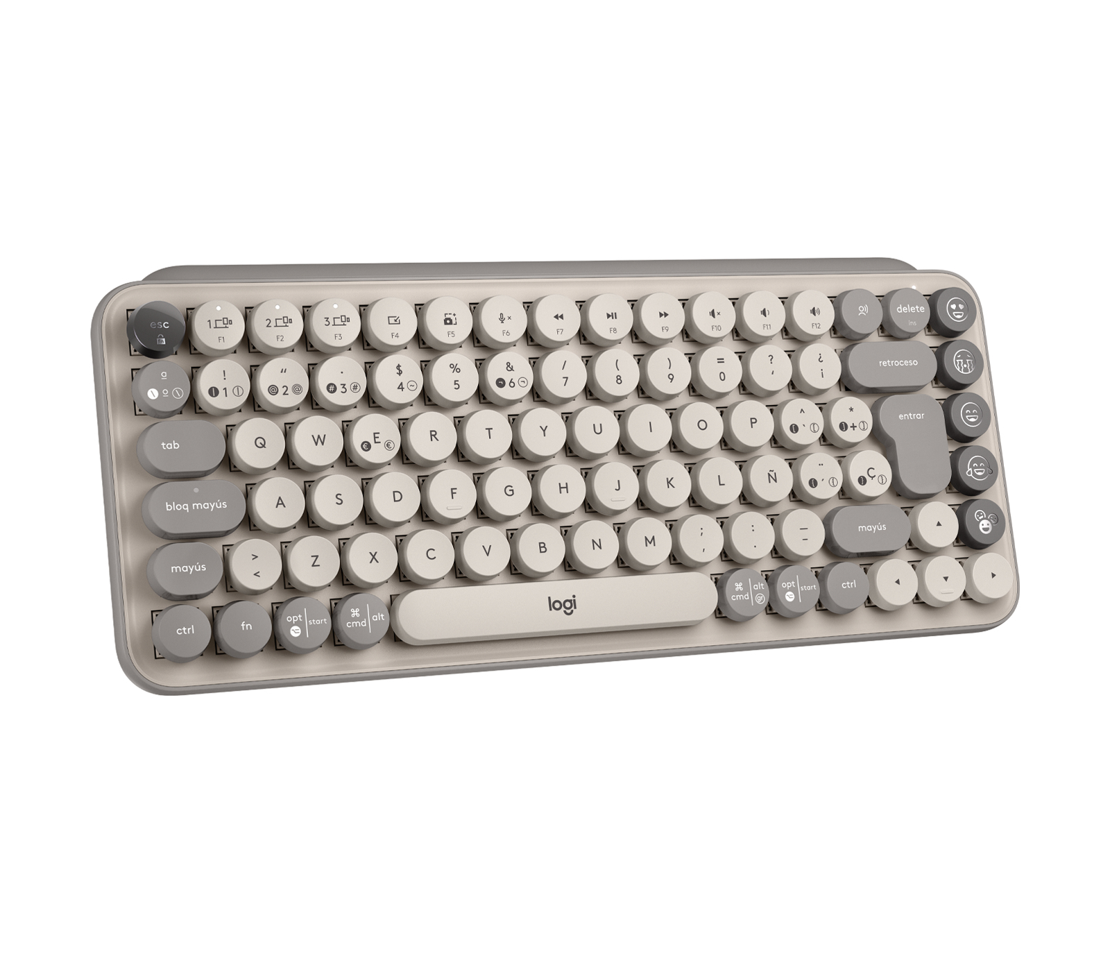 Teclado Logitech Pop Keys - Inalámbrico - Bluetooth - Inglés - Multimedia - Gris - 920-011518 Teclado Logitech Pop Keys - Inalámbrico - Bluetooth - Inglés - Multimedia - Gris - 920-011518