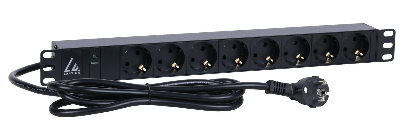 Lanview LVR261870S power distribution unit (PDU) 8 AC outlet(s) 1U Black – image 2