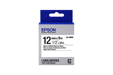 CINTA EPSON LW300/LW400 NEGRO/BLANCO - LK-4WBN