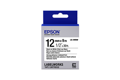 Cinta LK-4WBW EPSON, para equipo LW300/LW400 /LW-600 12 mm (1/2") BLANCO/NEGRO LK-4WBW LK-4WBW EAN UPC 010343927094 - LK-4WBW